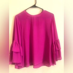 Buy as is Polyester fuchsia blouse.